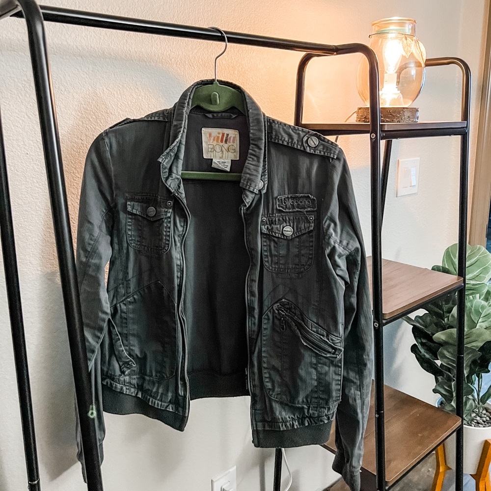 Gray Billabong Jacket, Size M